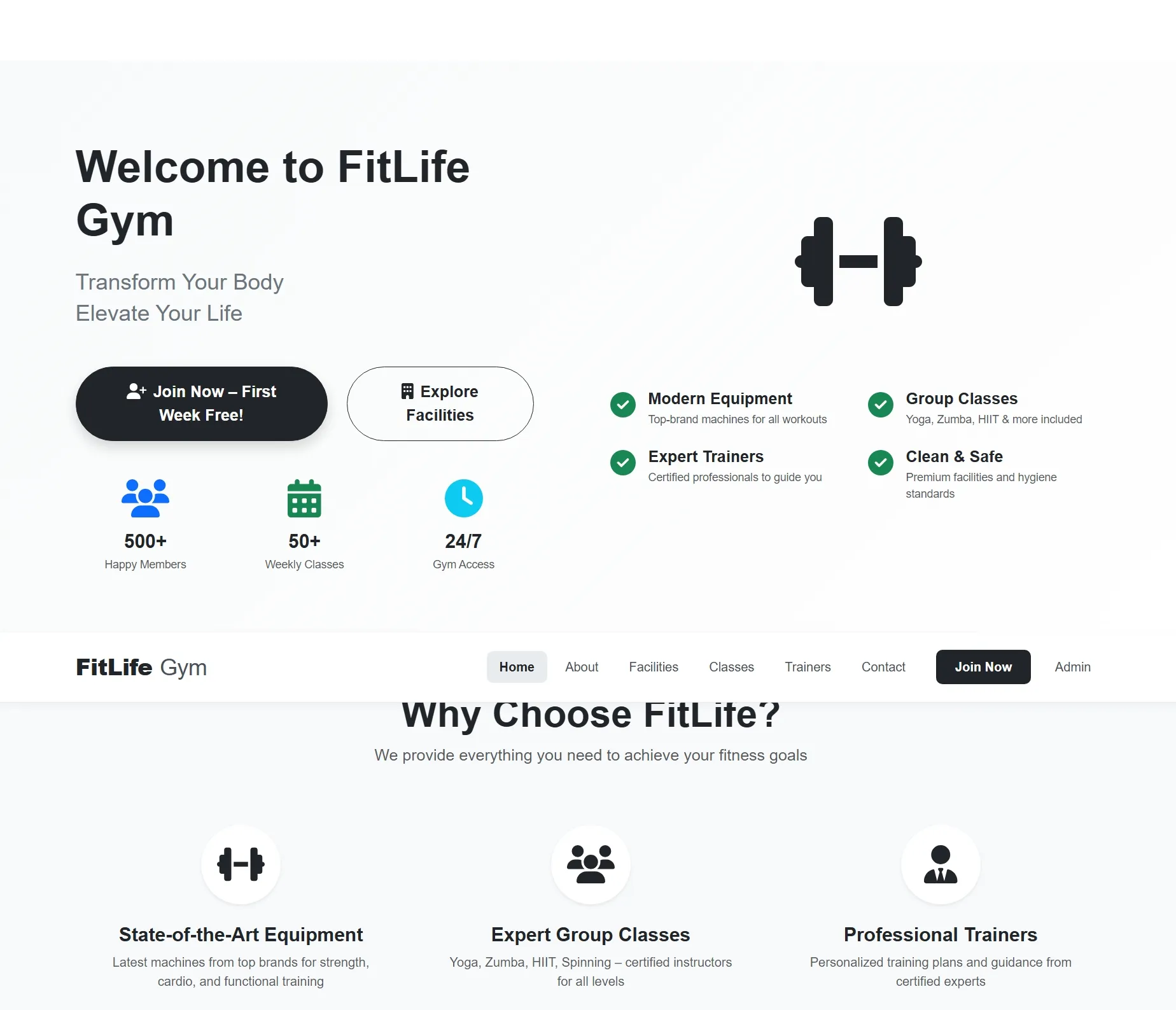 Gym Management System Using PHP