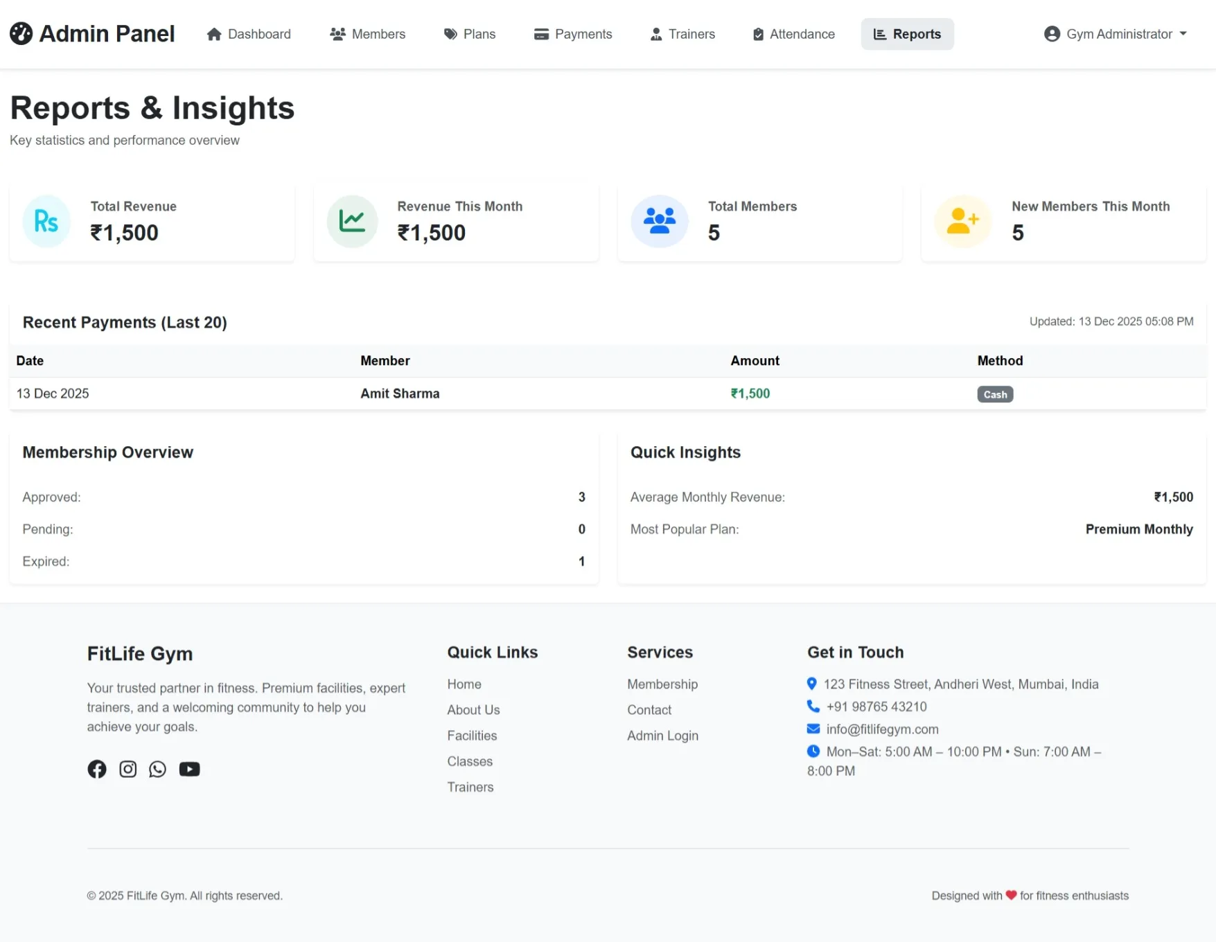 Gym Management System Using PHP - thumbnail 10