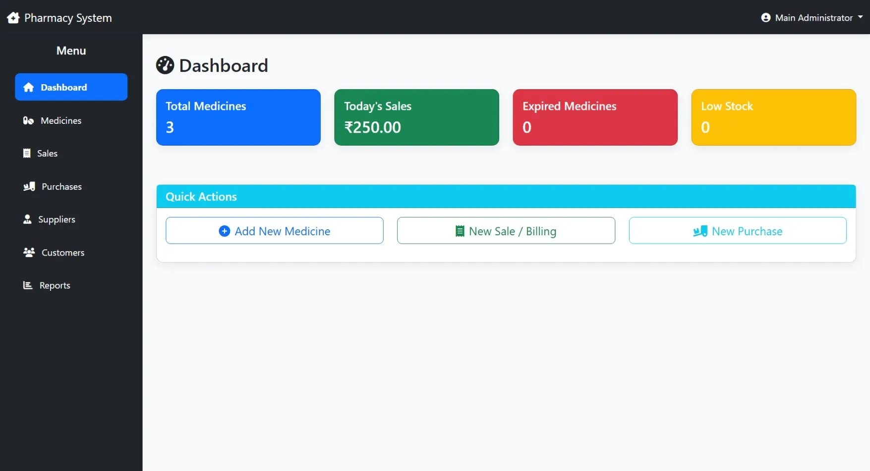 Pharmacy Medical Store Management System