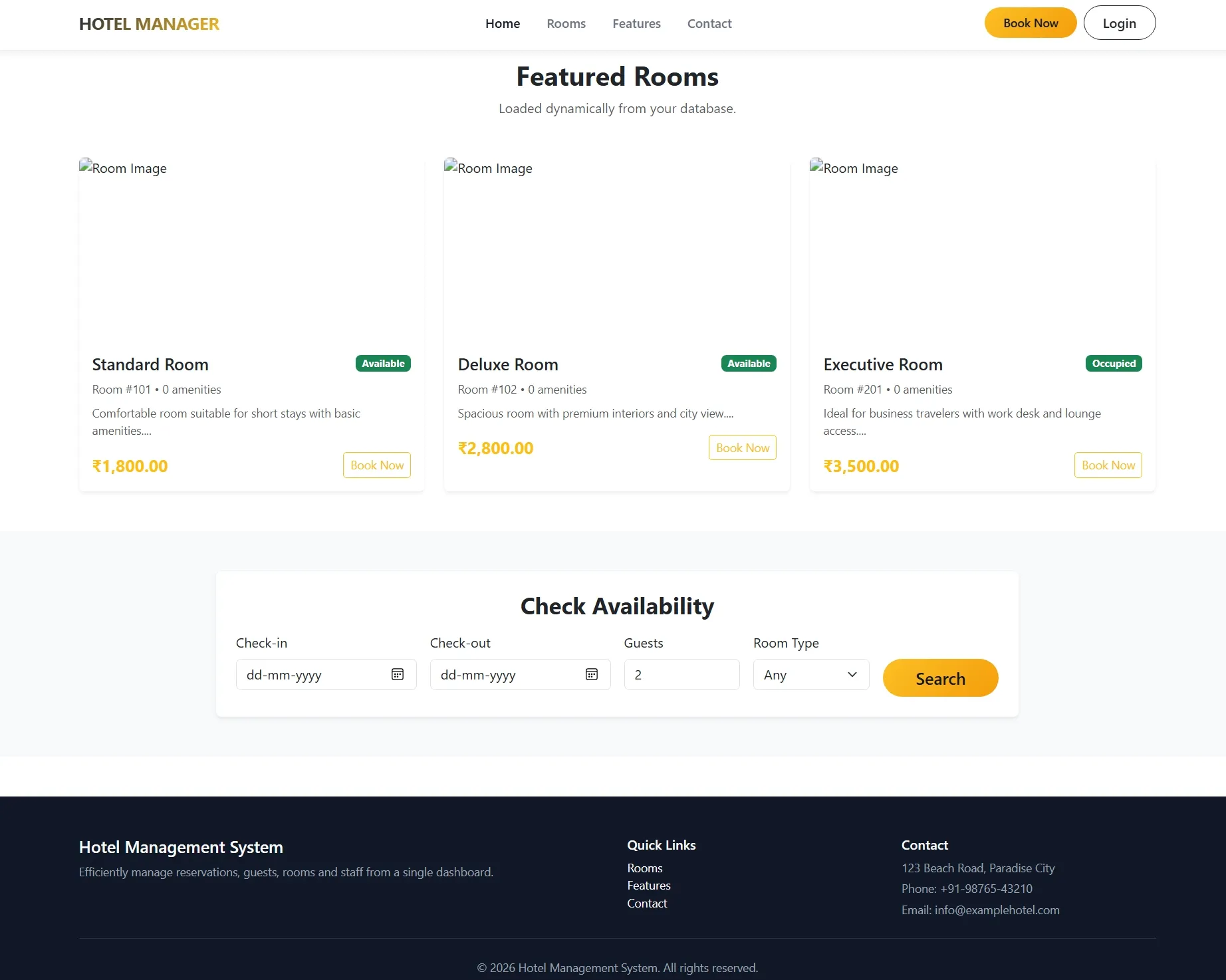 Hotel Management System Using PHP - thumbnail 2