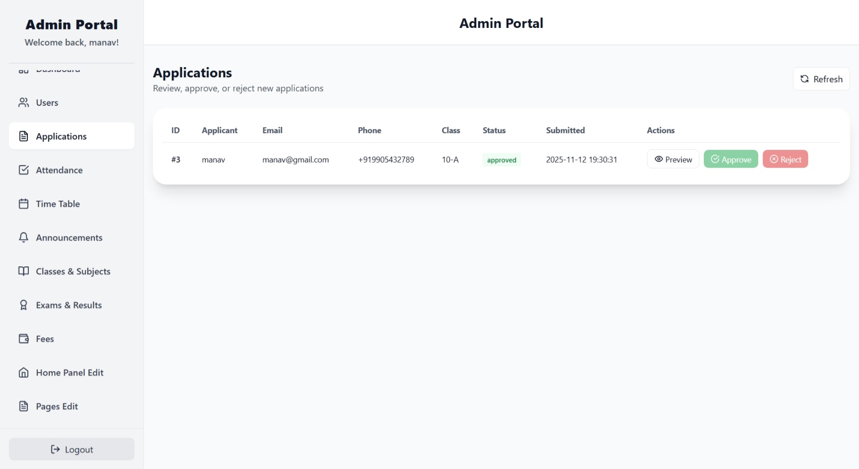 School Management System – React & Node.js image 4
