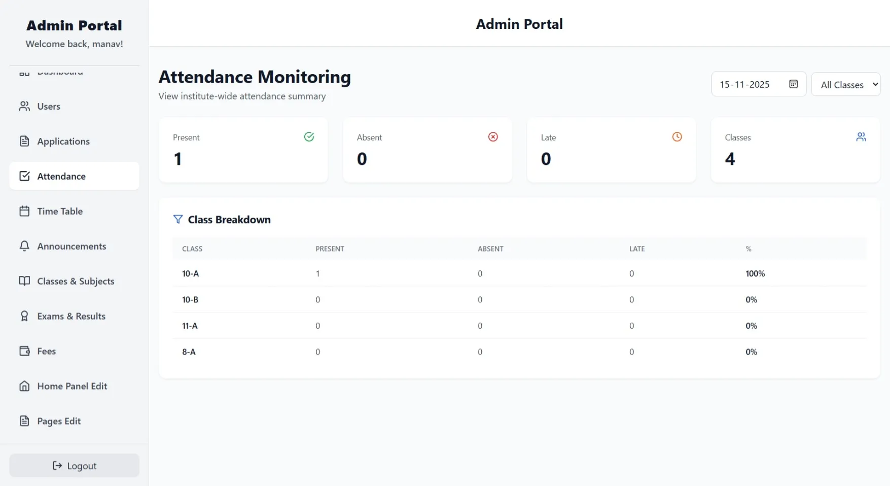 School Management System – React & Node.js - thumbnail 4