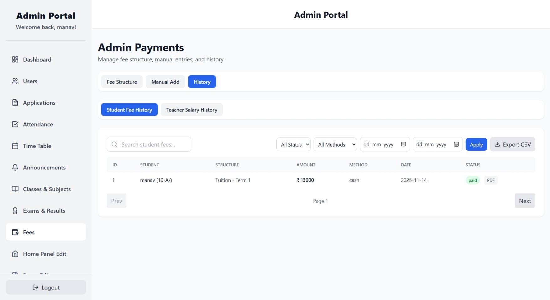 School Management System – React & Node.js image 7