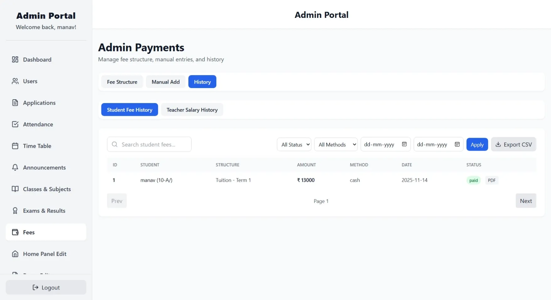School Management System – React & Node.js - thumbnail 6