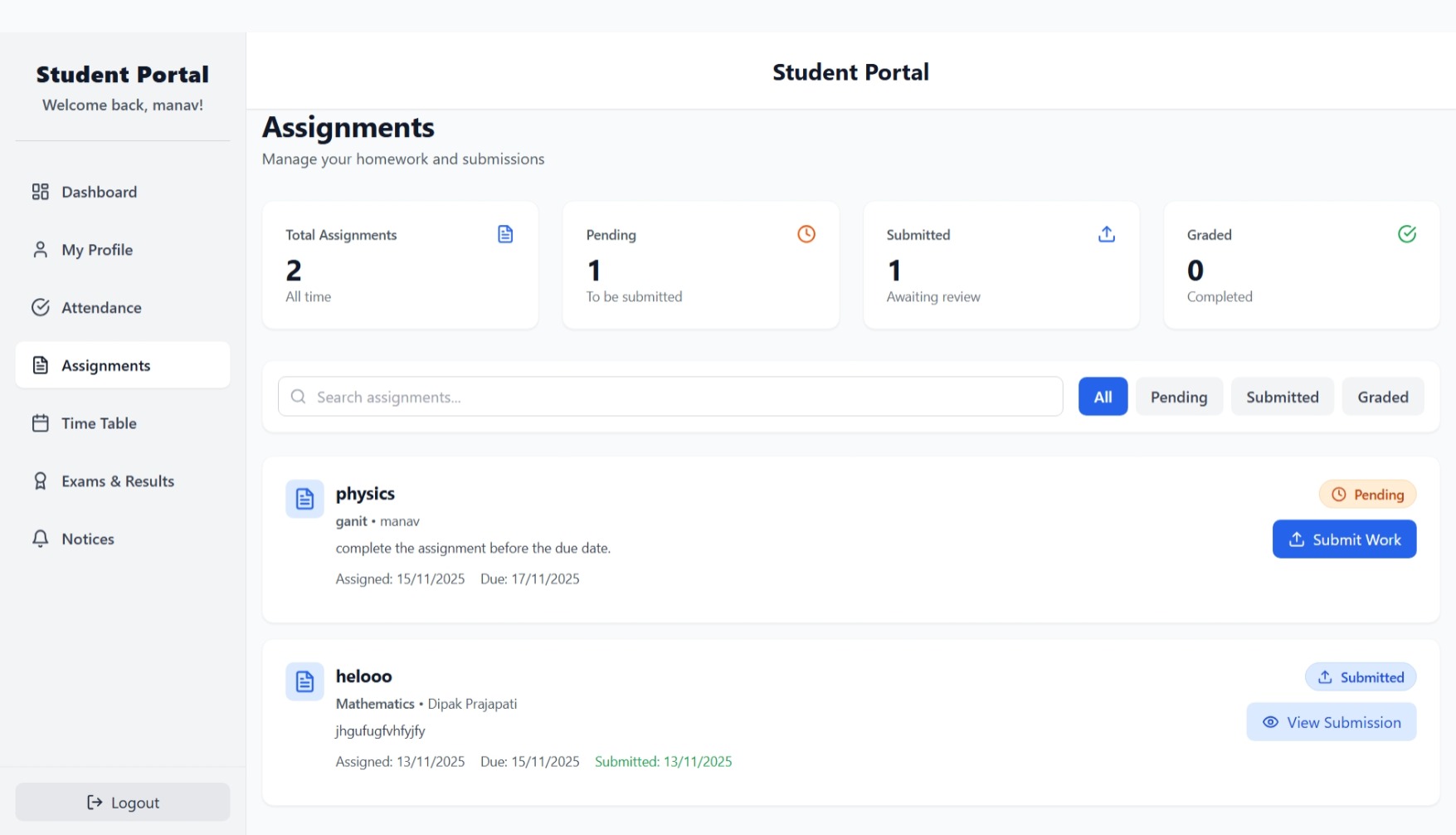 School Management System – React & Node.js image 8