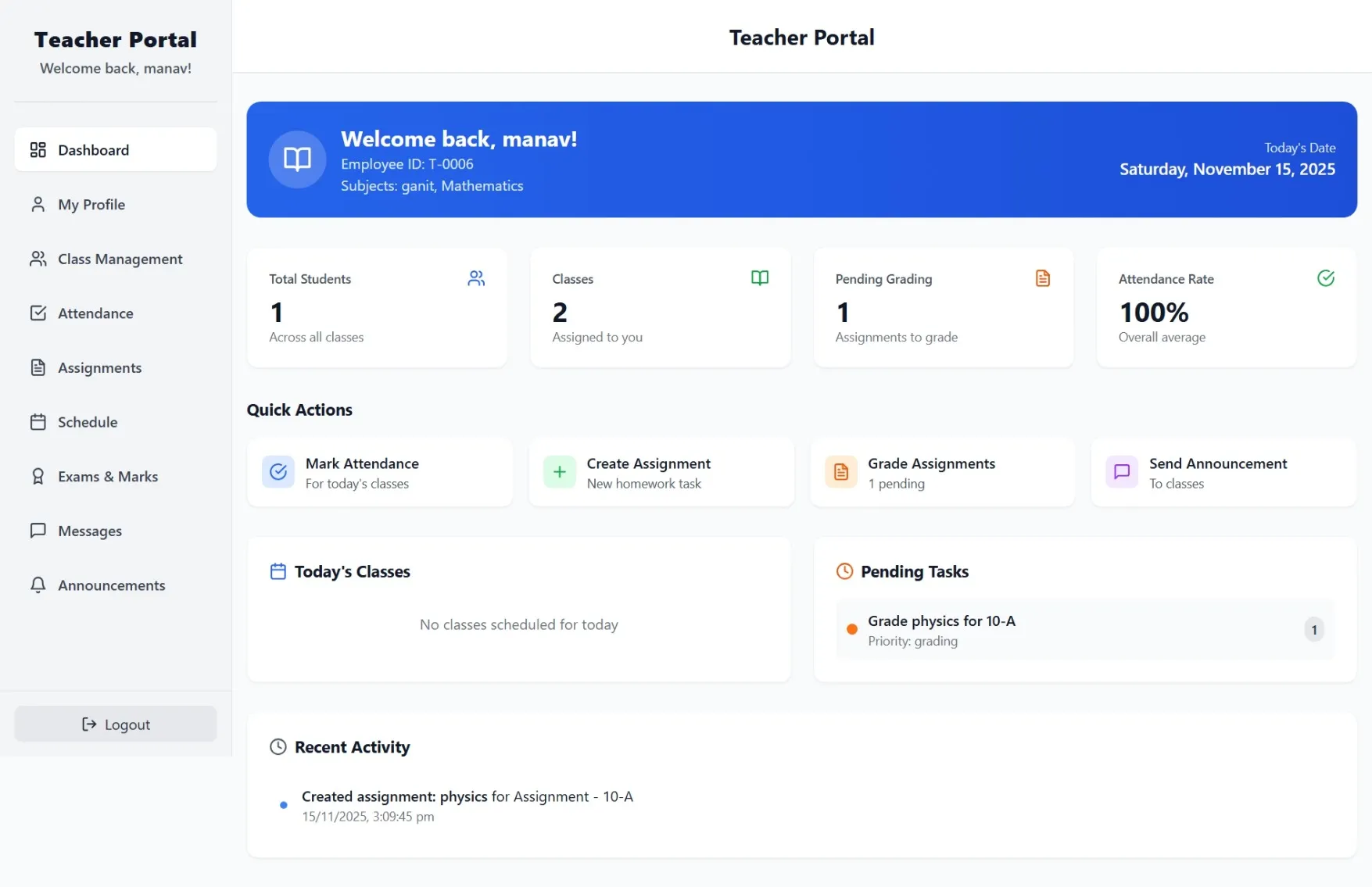 School Management System – React & Node.js - thumbnail 12