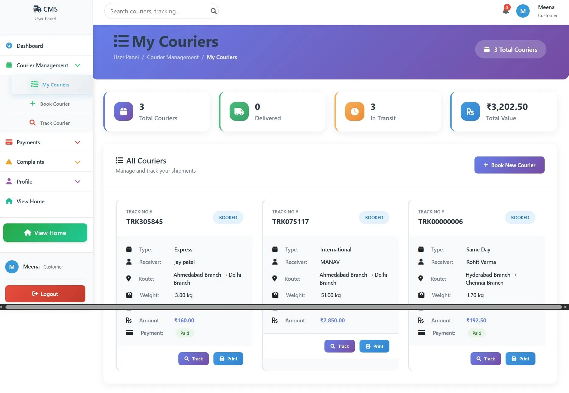 Courier Management System In PHP - thumbnail 2