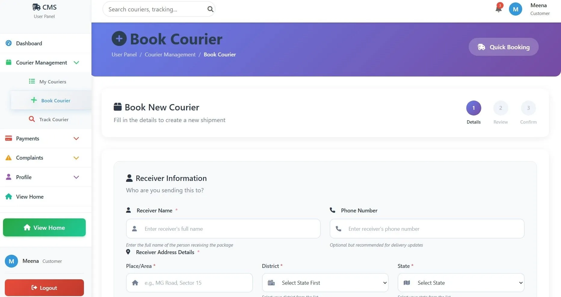 Courier Management System In PHP - thumbnail 3