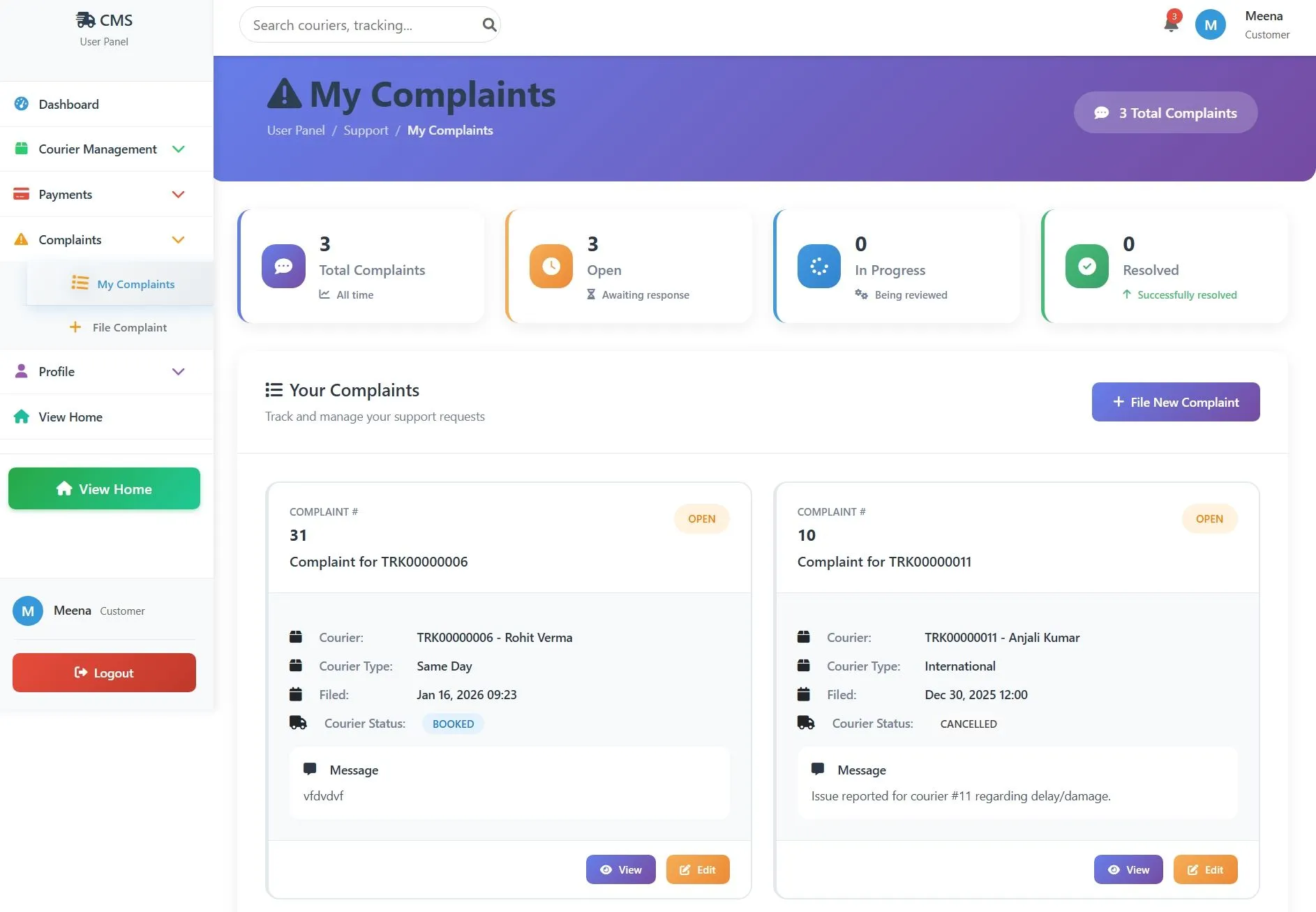 Courier Management System In PHP - thumbnail 6