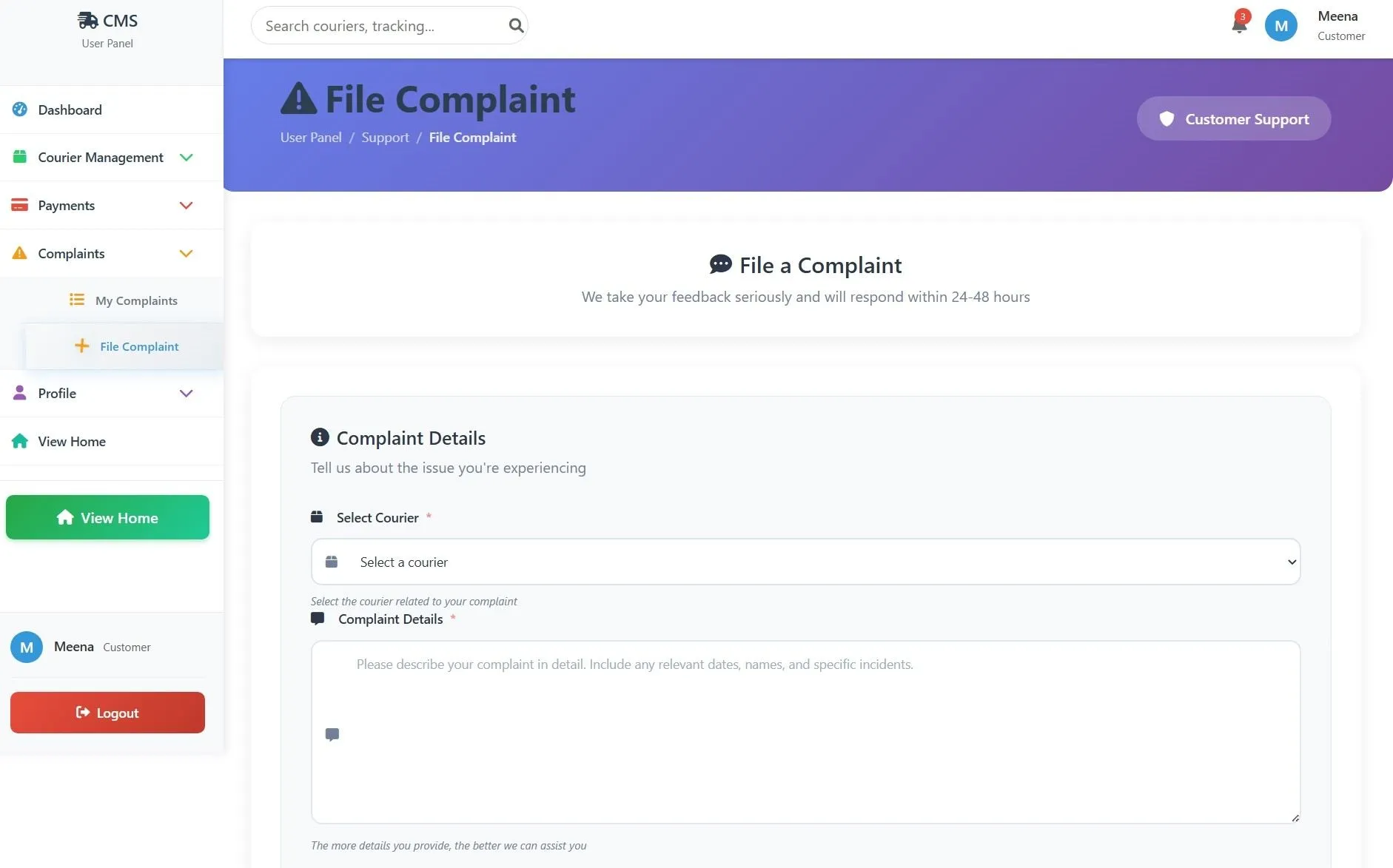 Courier Management System In PHP - thumbnail 7