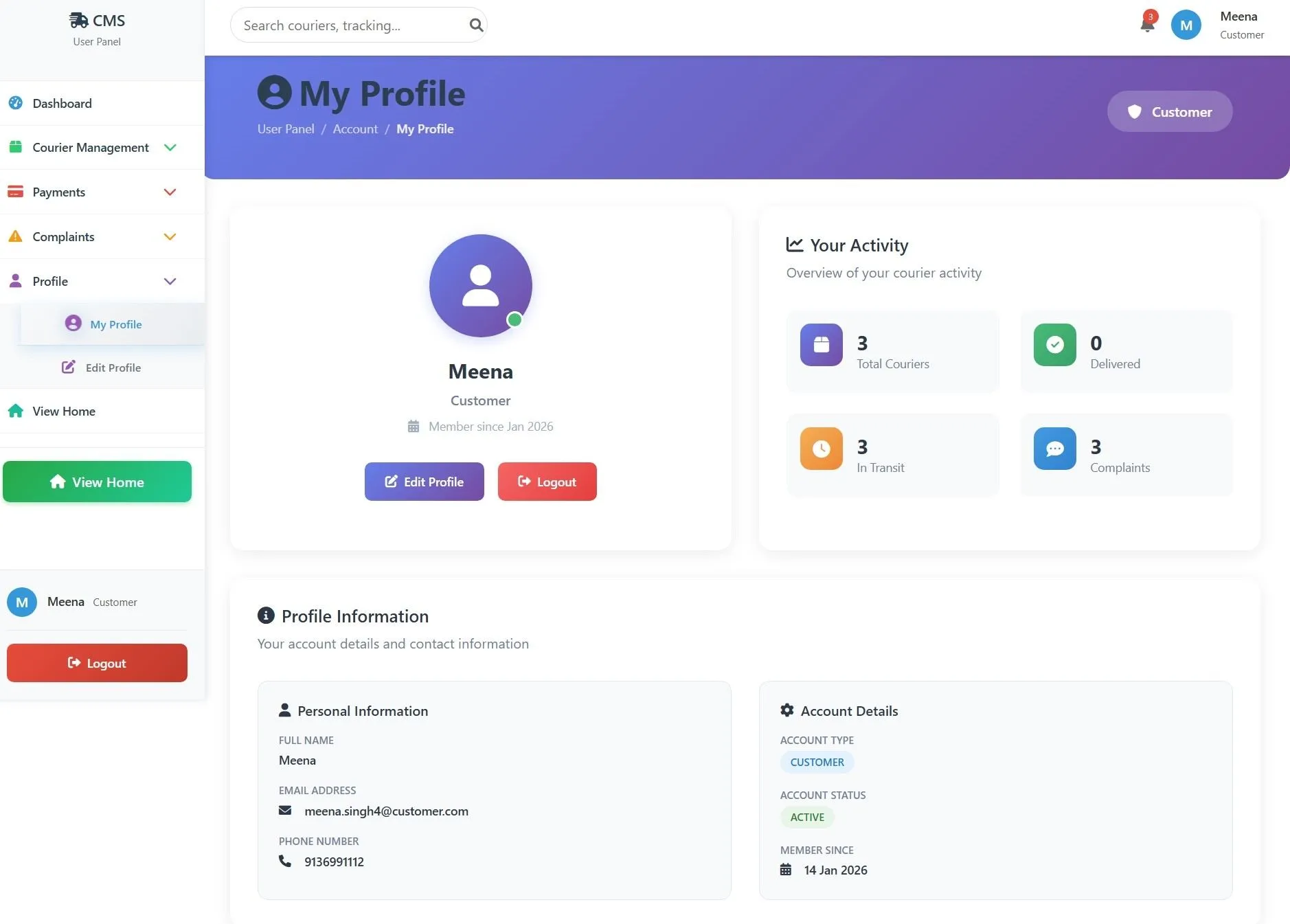 Courier Management System In PHP - thumbnail 8