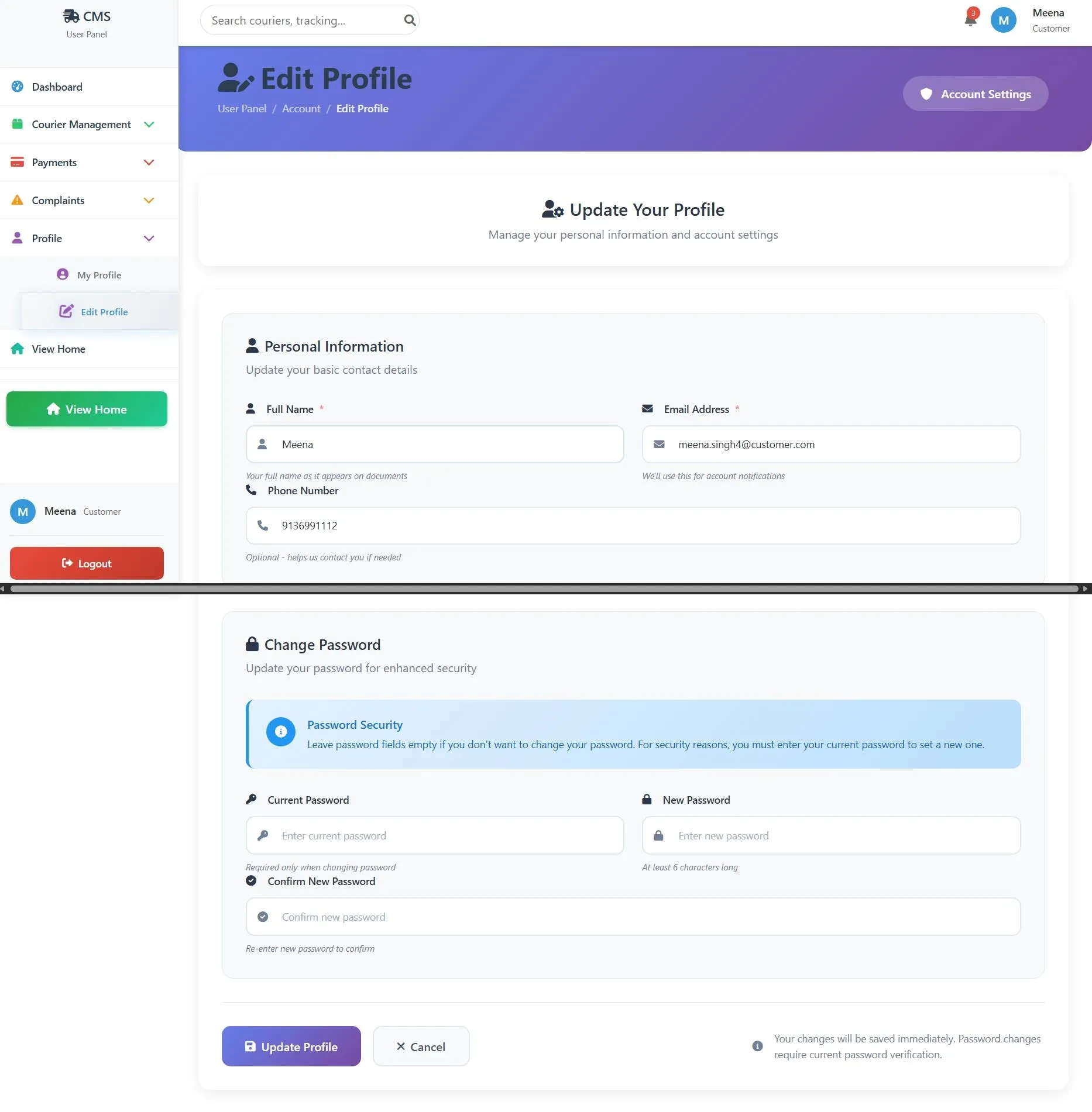 Courier Management System In PHP - thumbnail 9