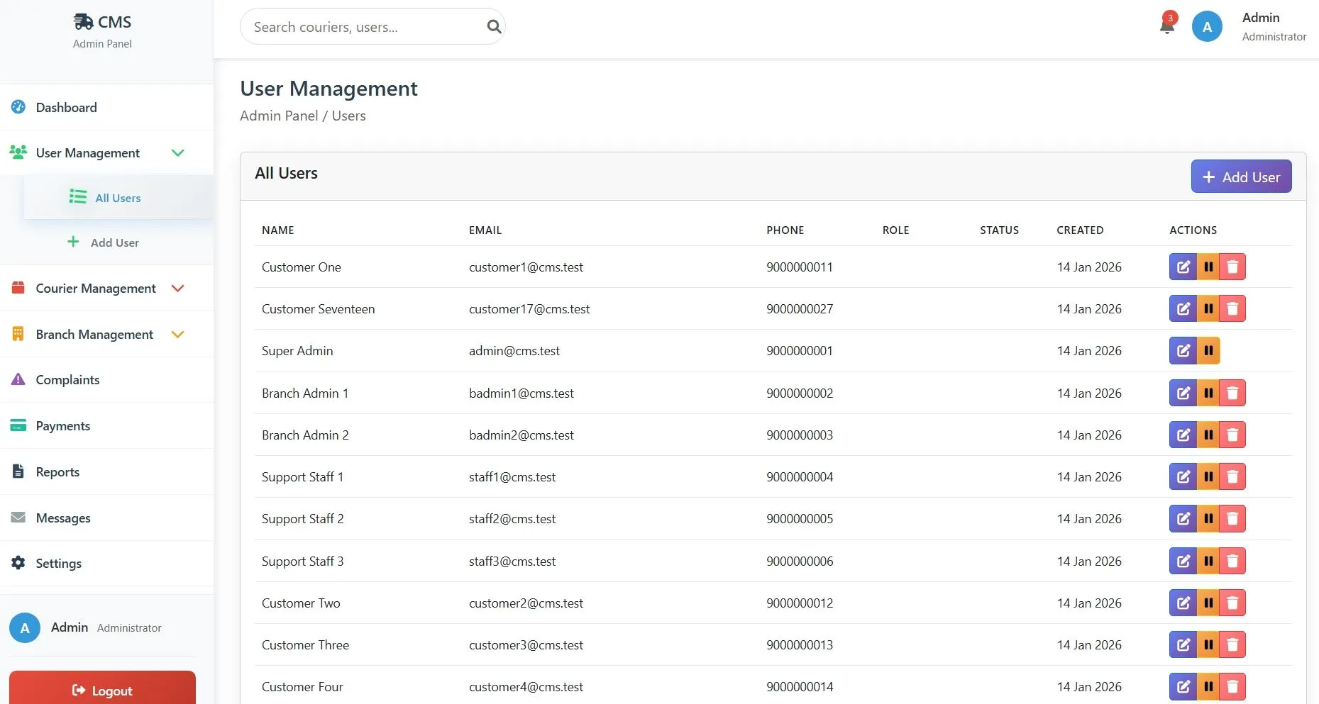 Courier Management System In PHP - thumbnail 11