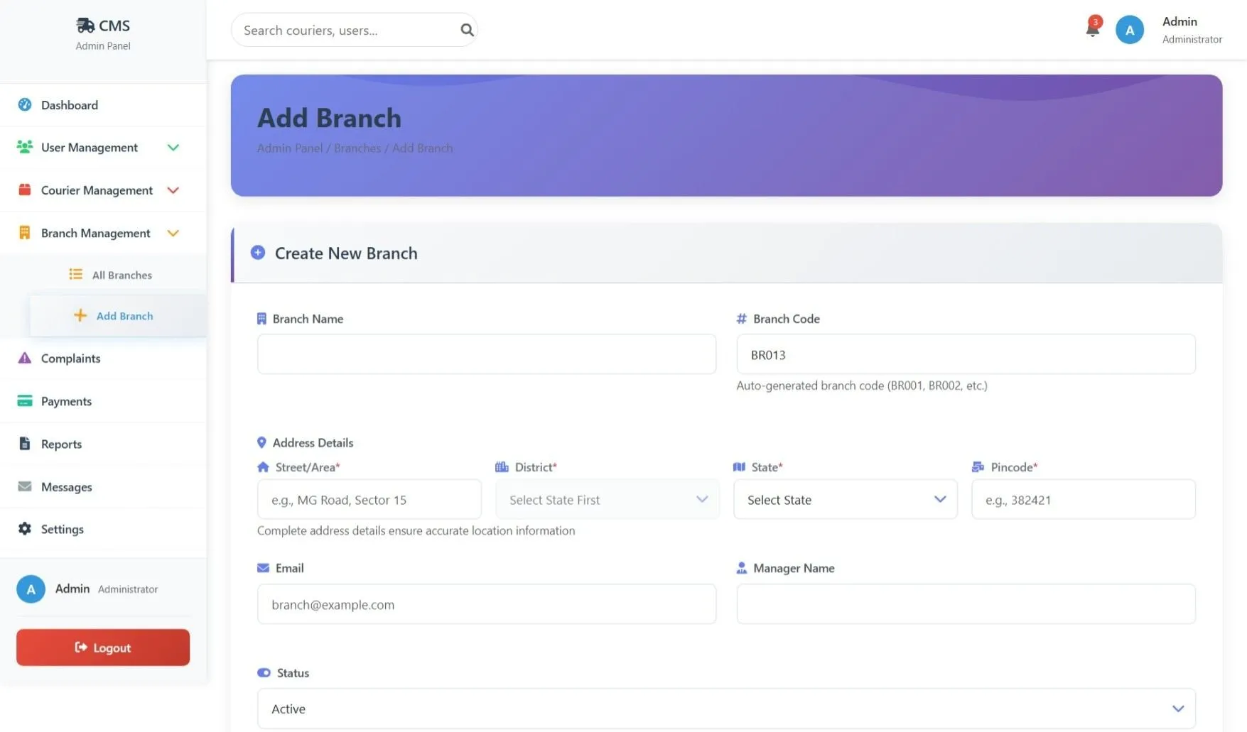 Courier Management System In PHP - thumbnail 13