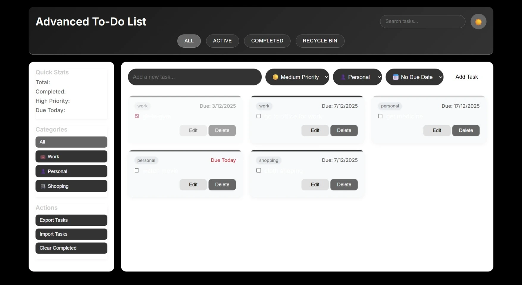 To-Do List Management System - thumbnail 4